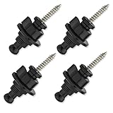 Ursmile Guitar Strap Locks Black Schaller-style Black (Pack of 4)