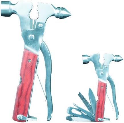 MOACC 16 in 1 multi-function stainless steel hammer wrench pliers saw blade knife tools set