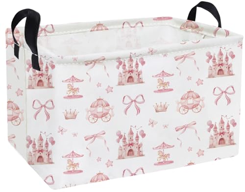 Essme Pink Castle Storage Basket