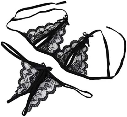 NewlyBlouW Womens Summer Lingerie, Ladies Lace Low Waist Underwear Sleeveless Sleepwear Set Nylon G-String