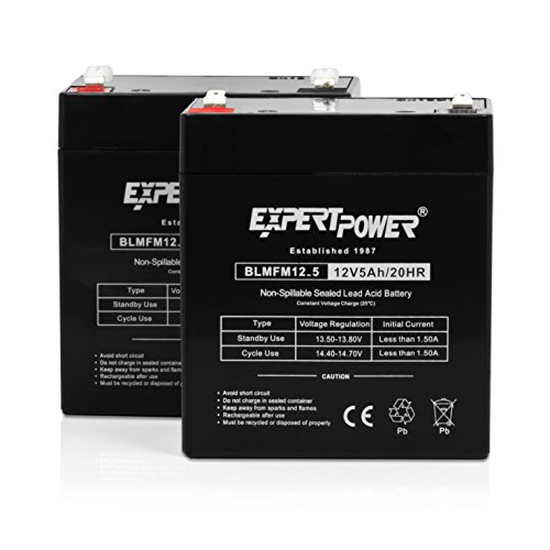 ExpertPower EXP1250 12V 5AH 2-Pack lead_acid_battery, 2 Pack