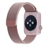 New Apple Watch Band Series 1 Series 2, Oenbopo 38mm Milanese Loop Stainless Steel Bracelet Strap Replacement iWatch Wrist Band with Unique Magnet Lock,no buckle needed for 2015 & 2016 Apple Watch