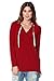 Alexander + David Womens V-Neck Hoodie Pullover Sweater - Light Raw Edge
