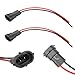 TOMALL H8 H11 Male Socket Connector for Light Bulb Retrofit Extension Wiring Harness