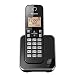 PANASONIC Expandable Cordless Phone System with Amber Backlit Display and Call Block - 1 Handsets - KX-TGC350B (Black) primary