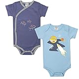 juDanzy wrap around kimono style baby boy bodysuits (6-9 Months, Martian & Planets)