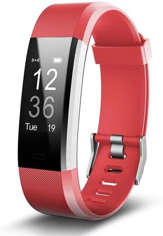 Step Tracker, Pedometer Watch Fitness Tracker, Fitness Watch, Sports Watch, Activity Tracker with Heart Rate Monitor, Multi-sport, Sleep Monitor, Step Counter GPS Tracking for Running and Cycling(Red)