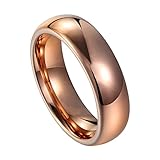 Rose Gold Tungsten Rings, Will Queen 4mm Engagement Rings Top Polished Anniversary Wedding Bands