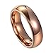 Rose Gold Tungsten Rings, Will Queen 4mm Engagement Rings Top Polished Anniversary Wedding Bands