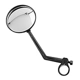 Relefree Universal Rotatable Road Mountain Bike Bicycle Cycling MTB Mirror Handlebar End Glass Flexible Wide Angle Rear View Rearview Black