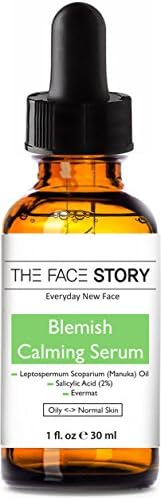 The Face Story Blemish Calming Serum, 1 oz - Age-Defying formula for acne-, Blemish-Free, Soft, Radiant Skin