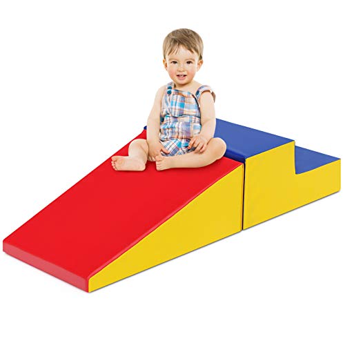 Costzon Climb and Crawl Foam Play Set, Soft Foam Toddler Stairs and