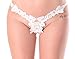 Lady Sexy Mesh Thong Embroidery Swarovski Crystal Chains Lace Crystal Panty