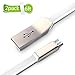 Marchpower, Android Phone Cable 2 Pack 6FT Micro USB Charge Sync Cords Durable Zinc Alloy Phone Charger for Blackberry Samsung LG Sony Huawei and More Android Tablets & Phones (White)