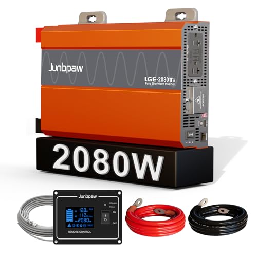 Junbpaw 2080W Pure Sine Wave Power Inverter