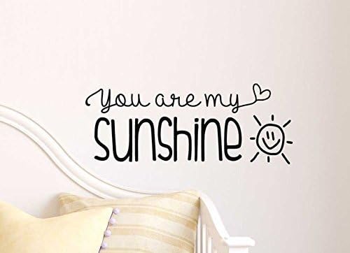 Decalify You Are My Sunshine Cute Wall Vinyl Decal Quote Lettering Art Saying Sticker Stencil Nursery Wall Decor