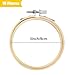 Caydo 16 Pieces 3 Inch Embroidery Hoops Kit Include Bamboo Circle Cross Stitch Hoop Ring, Bows and Cotton String for Christmas Ornaments Decoration and Art Craft Handy Sewing