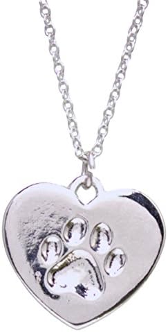 Paw Prints in My Heart Pendant on 18" Chain