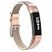 Henoda Replacemnt Leather Bands Compatible with Fitbit Alta/Fitbit Alta HR, Classic Genuine Leather Wristband, Small Large, No Tracker
