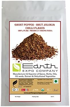 GHOST PEPPER FLAKES- BHUT JOLOKIA FLAKES - 4 OZ