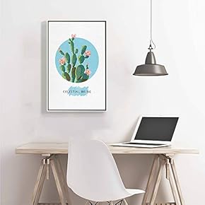 Framed Canvas Home Artwork Decoration Nordic Style Plants Canvas Wall Art for Living Room, Bedroom - 16x24 inches