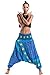 Harem Pants Unisex Tribal Chakra Jumpsuit Harem Pants for Men & Women in Blue