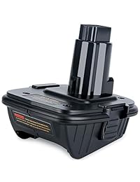 Qbmel - Adaptador de batería para batería de 18 V y 20 V, convertible Dewalt 20 V, batería de litio DCB200 DCB205 para batería Dewalt 18 V NiCad y NiMh DC9096 DW9096 DC9098 DC9099 DW9099