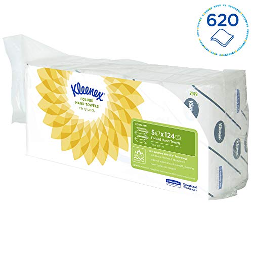Kleenex Ultra 7979 Handdoeken Met Interfold-Vouw, 2-Laags, 5 X 124 Doeken, Wit - Afbeelding 3