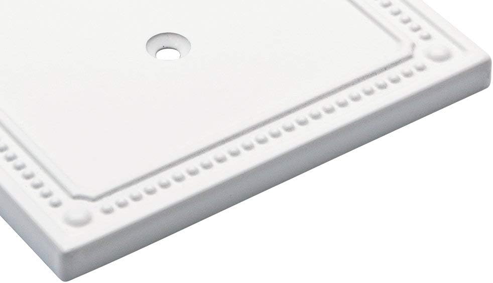 Franklin Brass W35059V-PW-C Classic Beaded Single Duplex Wall Plate/Switch Plate/Cover (3 Pack), White - - 