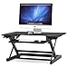 SHW Height Adjustable Sit to Standing Desk Converter Riser Workstation, Black
