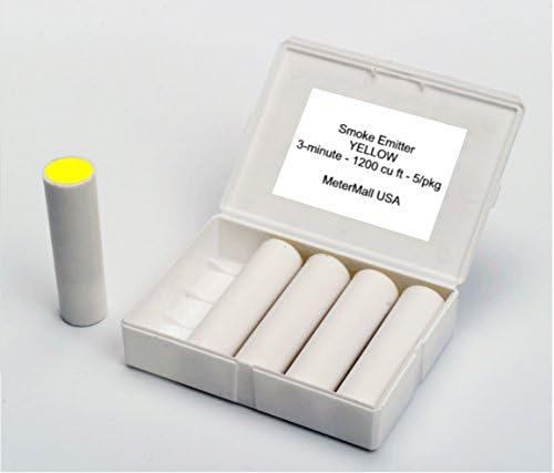 MeterMall S104Y Yellow Colored Smoke Emitter Cartridges, 3-4 min, 1200 cu ft