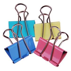 Etmact Colorful Metal Binder Clips, Assorted Colors and size 3/4-Inch, 144 Clips