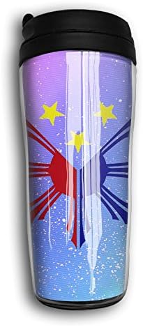 Huase Funny Mug - 3 COLOR PHILIPPINES FLAG SUN STAR - Coffee Travel Mugs Water-tight And Environmentally-friendly