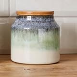 Cooksmart Ceramic Canister Set - Tea, Sugar, Coffee Kitchen Storage Jars view 3