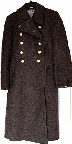 Military Chocolate Brown Winter Coat Soviet USSR Russian Military