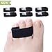 Welnove Toe Wraps Cushions Splints 6 Pcs Elastic Toe Straightener Bandages Relieve Pain from Broken-Crooked-Claw-Overlapping-Bent-Hammer Toe for Men and Women