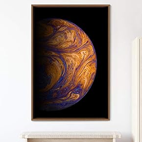 signwin Framed Canvas Wall Art Planet Astronomy &...
