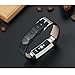 bayite Leather Bands Compatible with Fitbit Alta and Alta HR, Black 5.5
