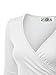 VETIOR Sexy White Crop Top for Women Trendy Sexy Casual Long Sleeve Shirts Tops for Women 2023 Small White