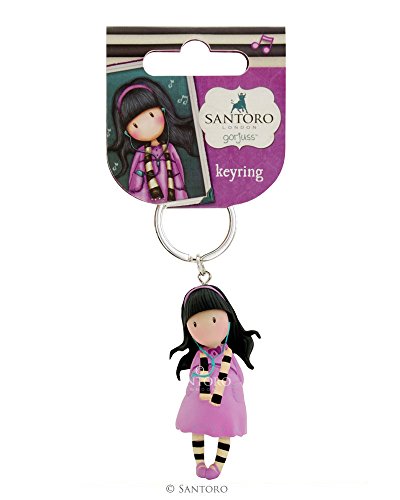 Santoro London Gorjuss Moulded Figurine Keyring - Little Song
