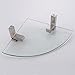KES Bathroom Corner Tempered Glass Shelf 8MM-Thick Lavatory Wall Mount Triangular Brushed Nickel,BGS3101-2