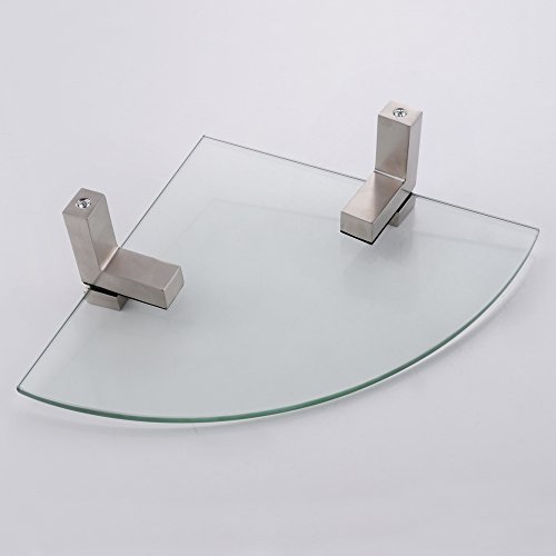 KES Bathroom Corner Tempered Glass Shelf 8MMThick Lavatory Wall Mount