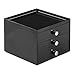 InterDesign Office Desk Organizer – Cabinet with 3 Slim Storage Drawers for Highlighters, Paper Clips, Scissors and Office Accessories, Black