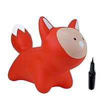 Babe Fairy Bouncy Horse Hopper-Bouncing Horses Animals-Inflatable Hopping Toys for Toddler(Red Fox)