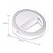 Rechargeable Selfie Light, IRuiYinGo LED Lighted RingLight 3-Level Brightness Mini Camera Light Clip on Phone Ring Light, White