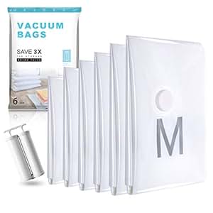 Bolsas de Almacenaje al Vacío Extra Gruesas(100 MICRAS) - Paquete de 6