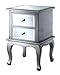 Convenience Concepts Gold Coast Collection Mirrored End Table, Silver