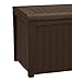 Keter 211359 Borneo 110 Gal. Plastic Outdoor Patio Storage Container Deck Box & Gar, Brown (Renewed)
