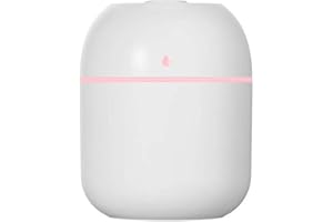 Portable Small Humidifier, USB Personal Desktop Humidifier for Car, Office Room, Bedroom, Auto Shut-Off, 2 Mist Modes, Super 