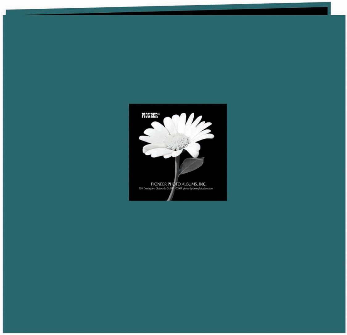 Pioneer 1-Piece 12 x 12-inch Fabric Frame Post Bound Scrapbook Majestic Teal, Black